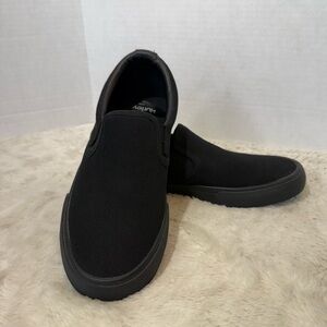 Hurley Arlo men’s canvas slip-on Deck shoe size 8 in black